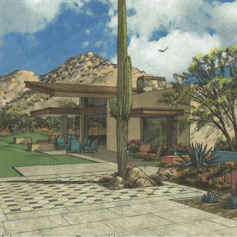Exterior rendering of Bob Pulver's home in AZ